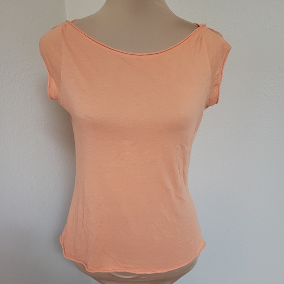 Elie Tahari Orange Knit Blouse - Picture 1 of 6